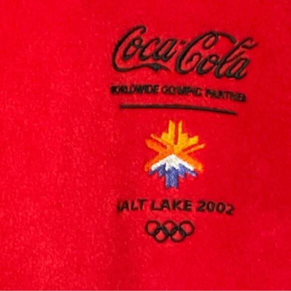 VTG New Y2K Marker 2002 Salt Lake City Olympics Red Fleece Vest USA Size Large - Picture 3 of 9